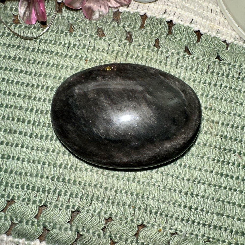 Silver sheen Obsidian PalmStone